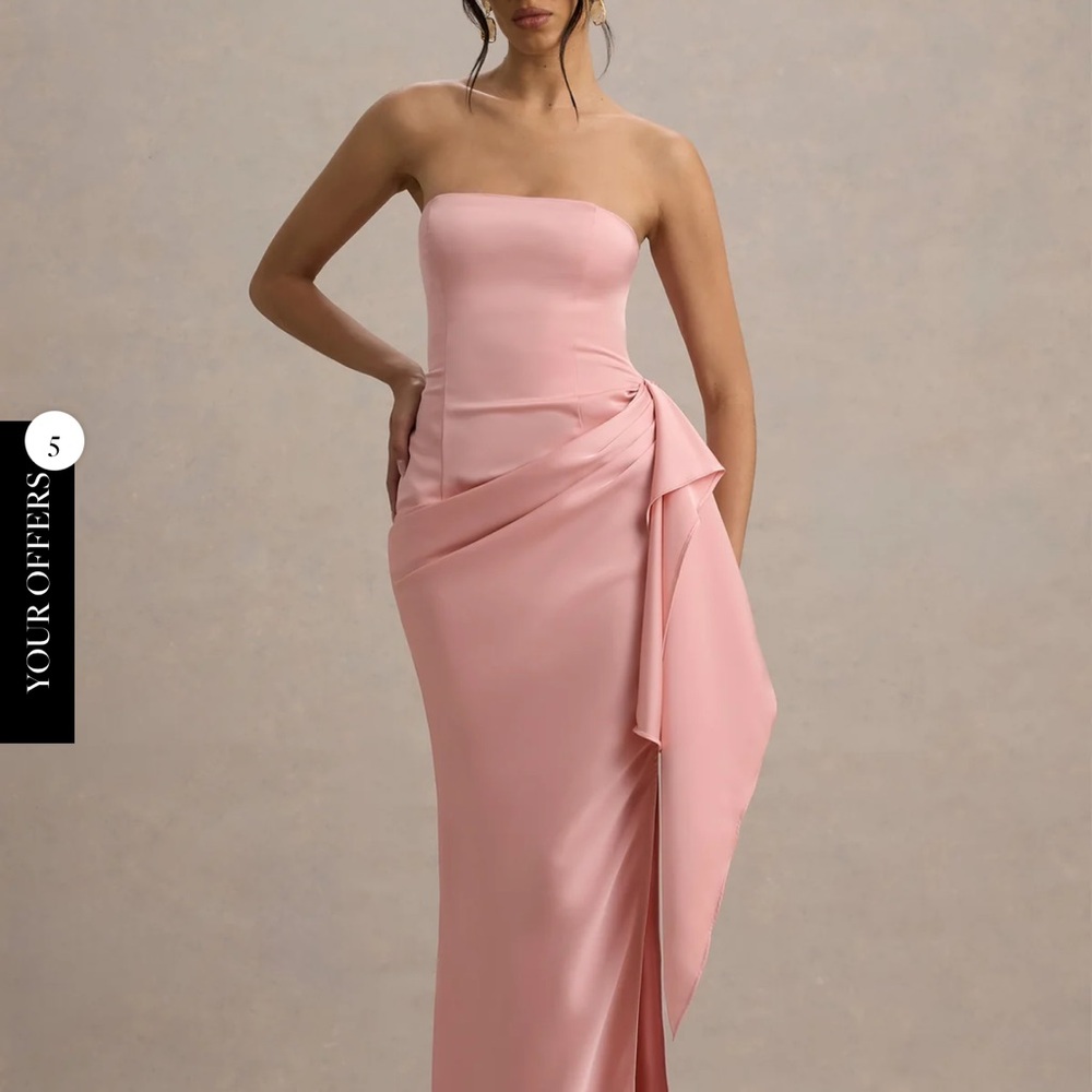Club L London Strapless Pink Gown